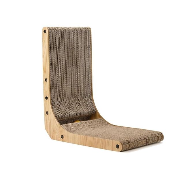 L-Shaped Cat Scratcher Board with Furniture Protection Design - Large