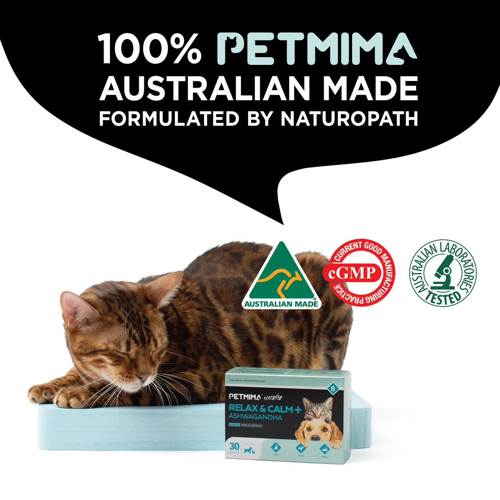 Calming Supplement Powder for Dogs and Cats - 30 x 2g Sachets (made in Australia)