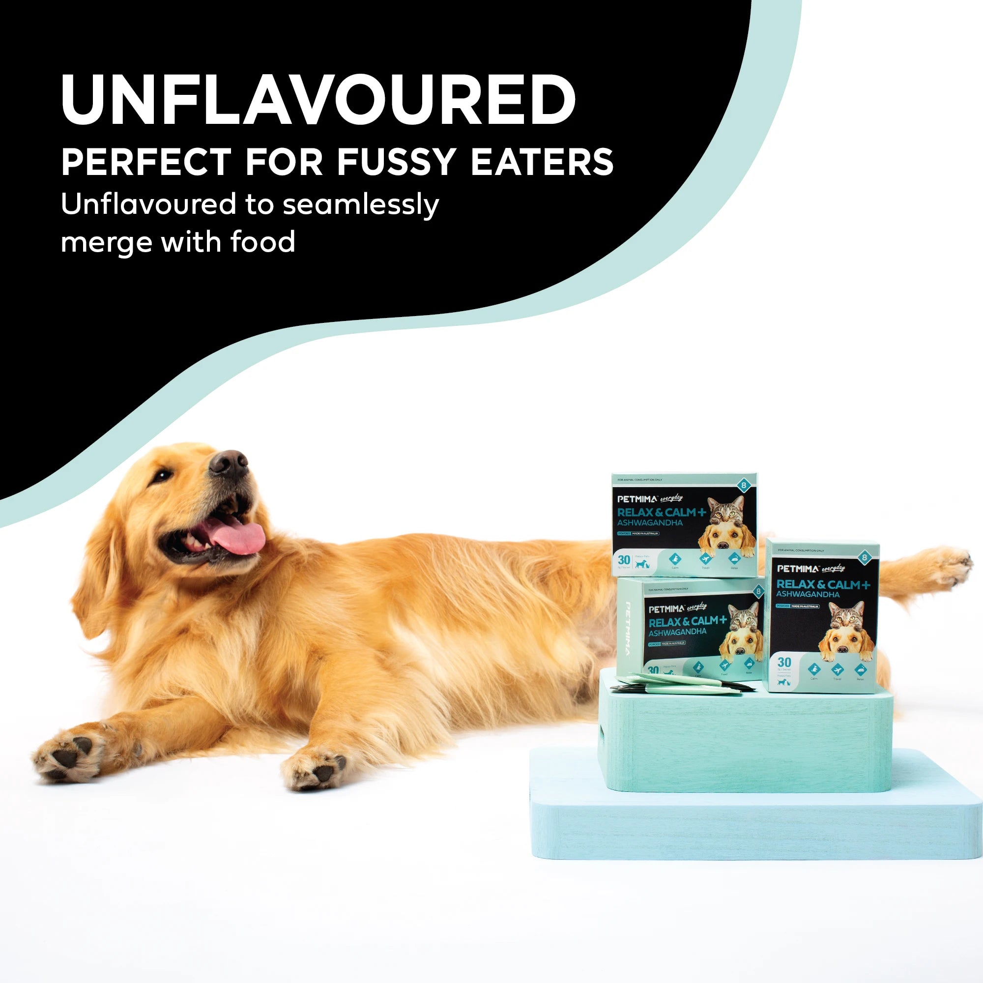 Calming Supplement Powder for Dogs and Cats - 30 x 2g Sachets (made in Australia)