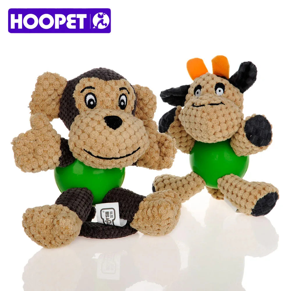 Squeaky Plush Dog Chew and Fetch Toy - Corduroy and Rubber - Koala