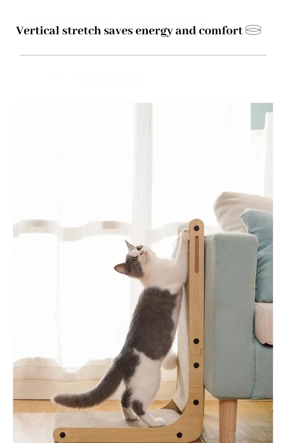 L-Shaped Cat Scratcher Board with Furniture Protection Design - Small