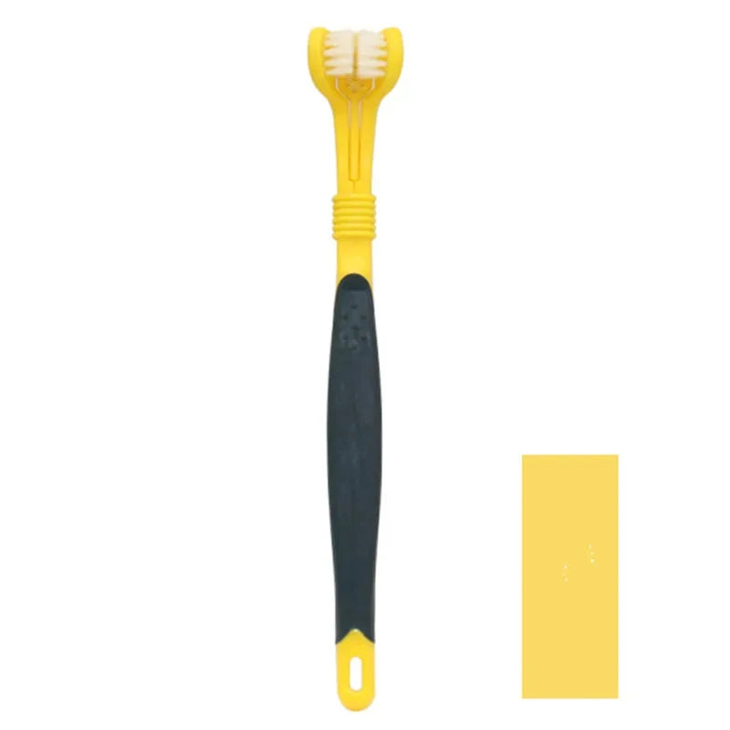 3 Sided Pet Toothbrush for Dogs,  Soft Bristles for Daily Dental Cleaning