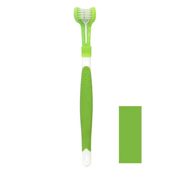 3 Sided Pet Toothbrush for Dogs,  Soft Bristles for Daily Dental Cleaning