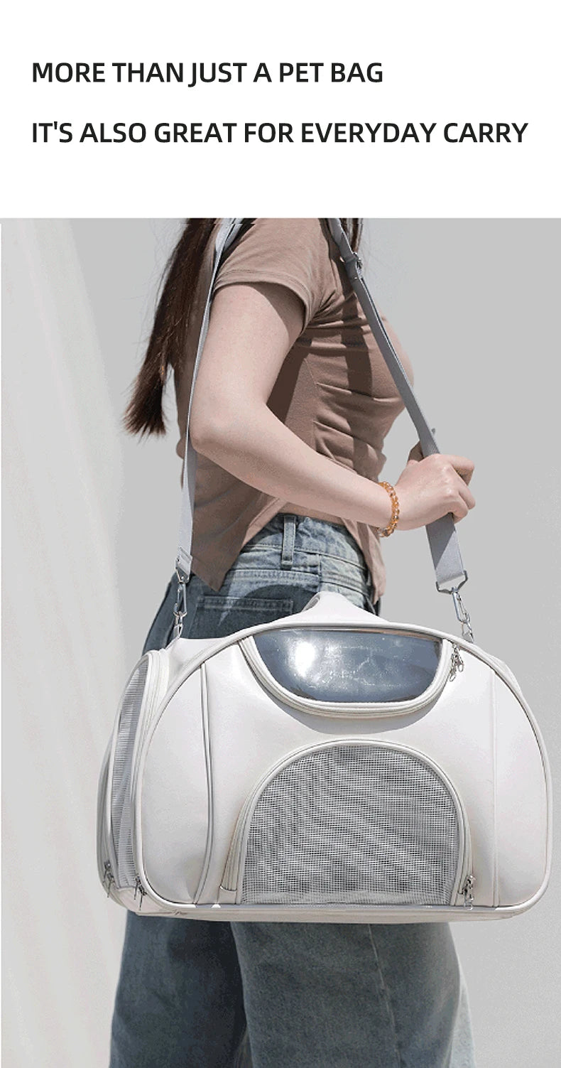 Soft Sided Expandable Pet Carrier Backpack with Ventilated Panels
