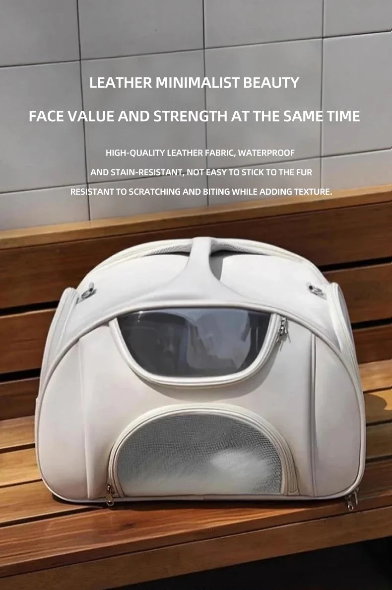 Soft Sided Expandable Pet Carrier Backpack with Ventilated Panels