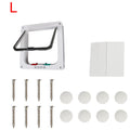 ABS Plastic Pet Door Flap with 4 Way Lock Weatherproof Seal for Cats and Small Dogs. (L: 25*23.5*5.3cm)