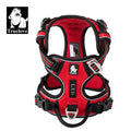 Dog Harness with Breathable Mesh Padding and reflective trim - Adjustable Lightweight Fit, Red, size M
