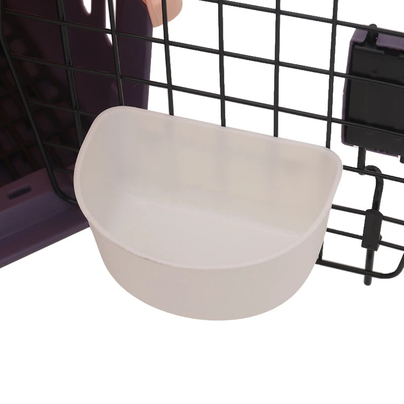 Portable Pet Travel Carrier. Lightweight Hard Plastic Crate for Small Cats and Dogs Sliding Door (45.5x31.5x30.5cm)