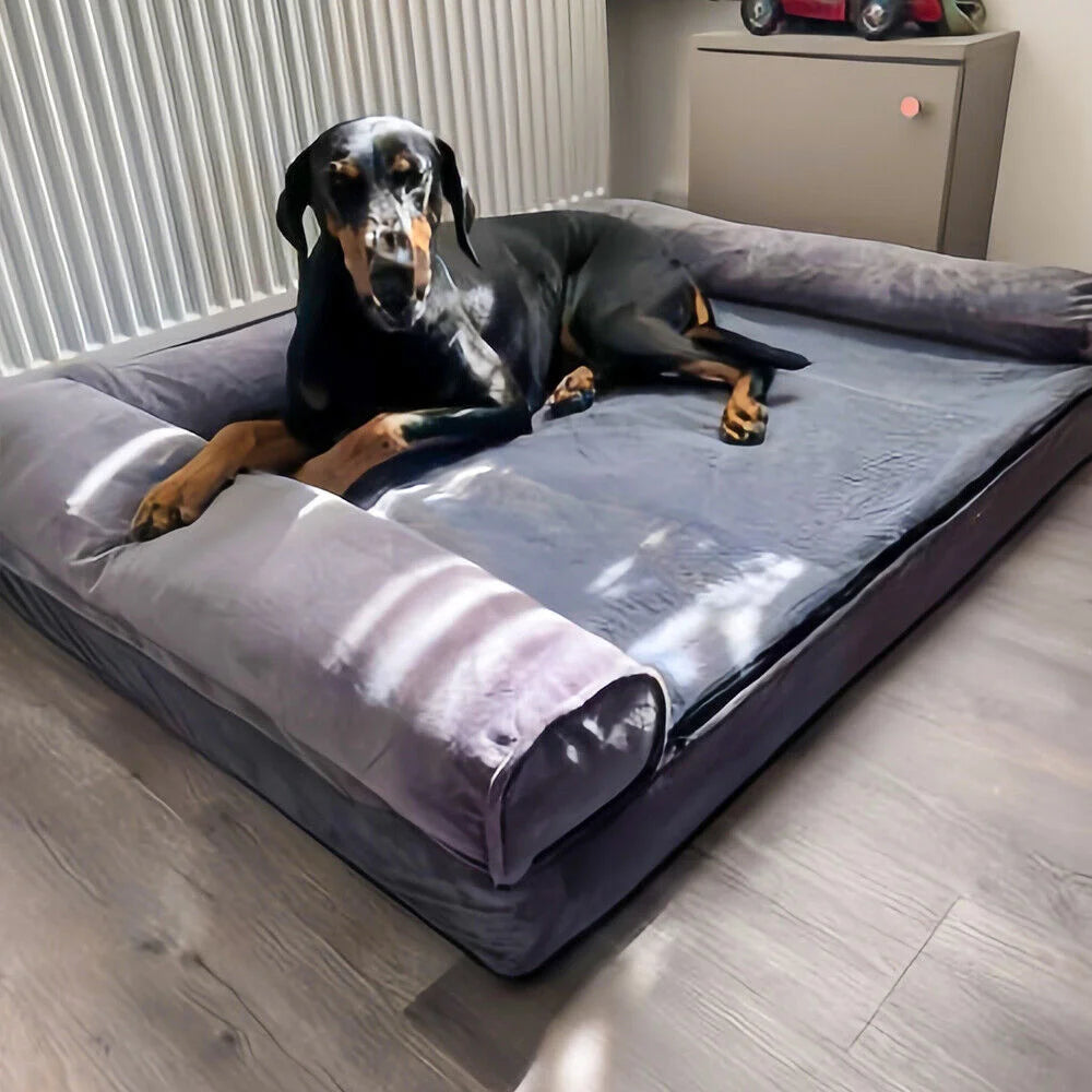 Orthopedic Memory Foam Dog Bed Sofa with Removable Waterproof Cover XL 120x90x20 cm