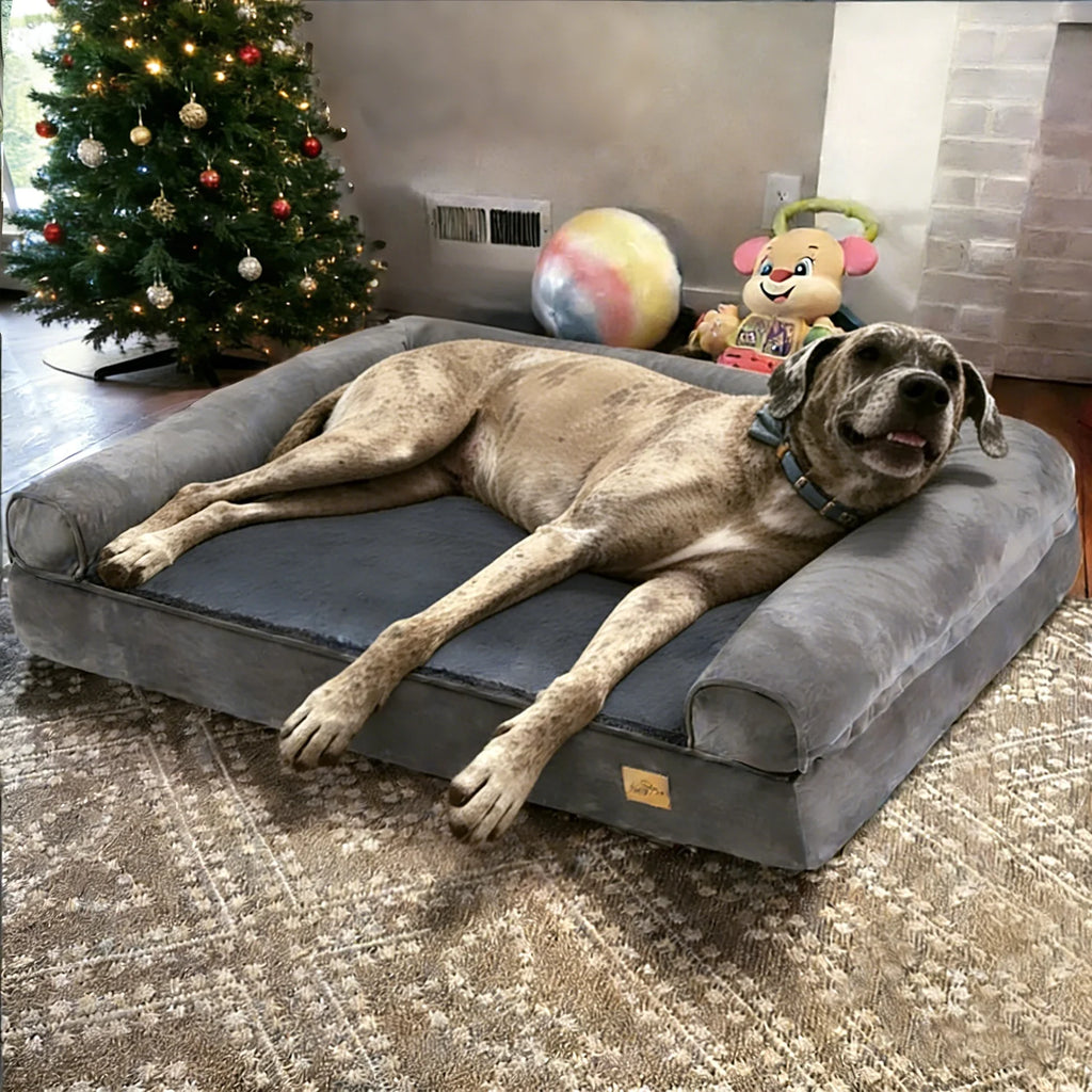 Orthopedic Memory Foam Dog Bed Sofa with Removable Waterproof Cover - 2XL 120x90x20 cm