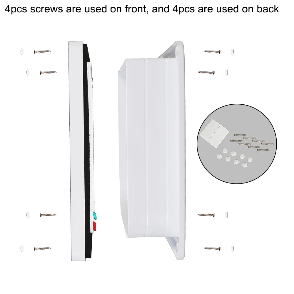 ABS Plastic Pet Door Flap with 4 Way Lock Weatherproof Seal for Cats and Small Dogs (M: 19*19.7*5.3cm)
