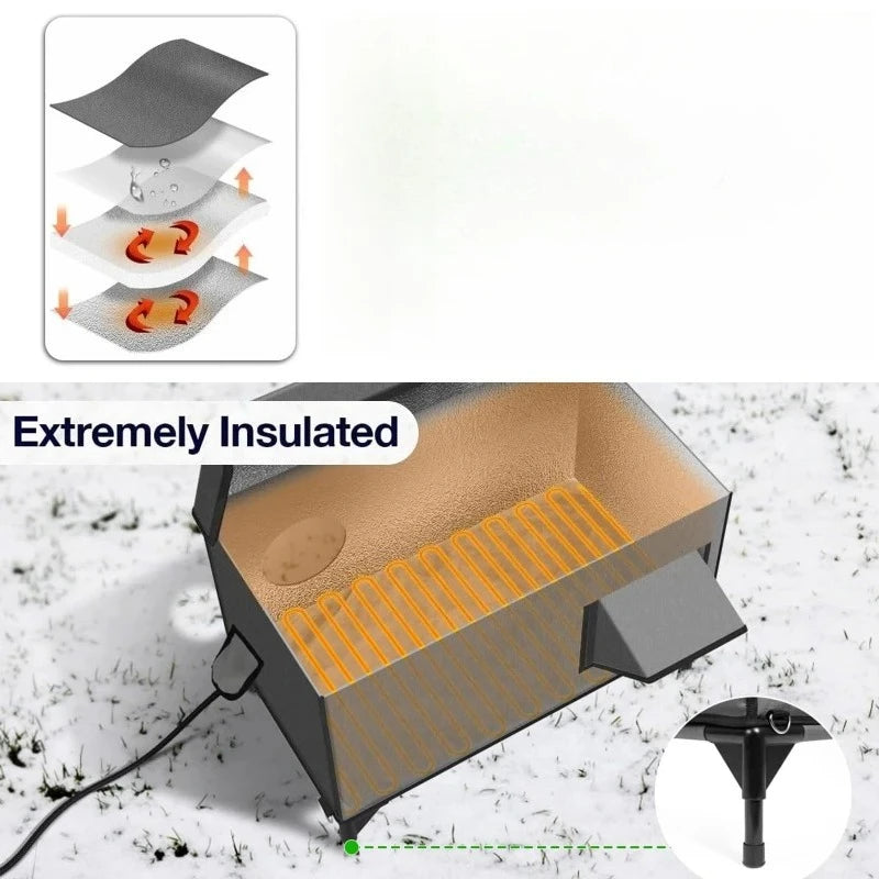 Lightweight Foldable Waterproof Cat Shelter with Insulated Warming Function - Large 65 x 42 x 30cm