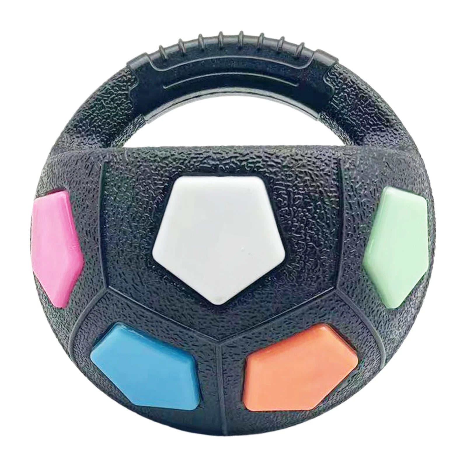 Interactive Squeaky Dog Ball with Handle for Outdoor Play - Medium Large Breeds (blue)