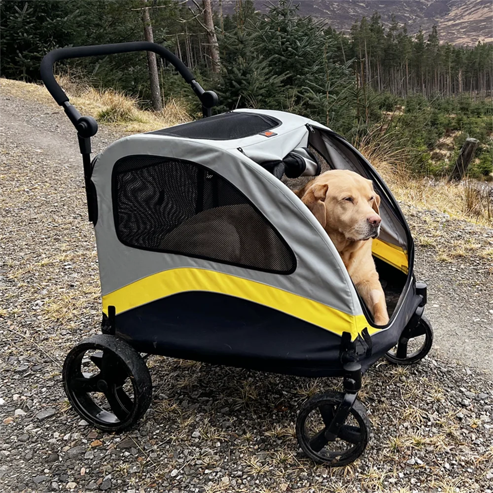 Premium Heavy Duty Pet Stroller with 4 Wheels and Brake - Foldable (Small)