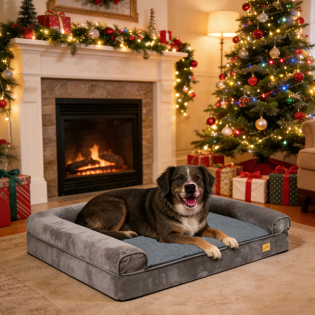 Orthopedic Memory Foam Dog Bed Sofa with Removable Waterproof Cover XL 120x90x20 cm