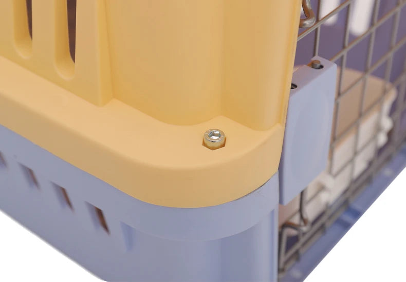 Portable Pet Travel Carrier. Lightweight Hard Plastic Crate for Small Cats and Dogs Sliding Door (45.5x31.5x30.5cm)