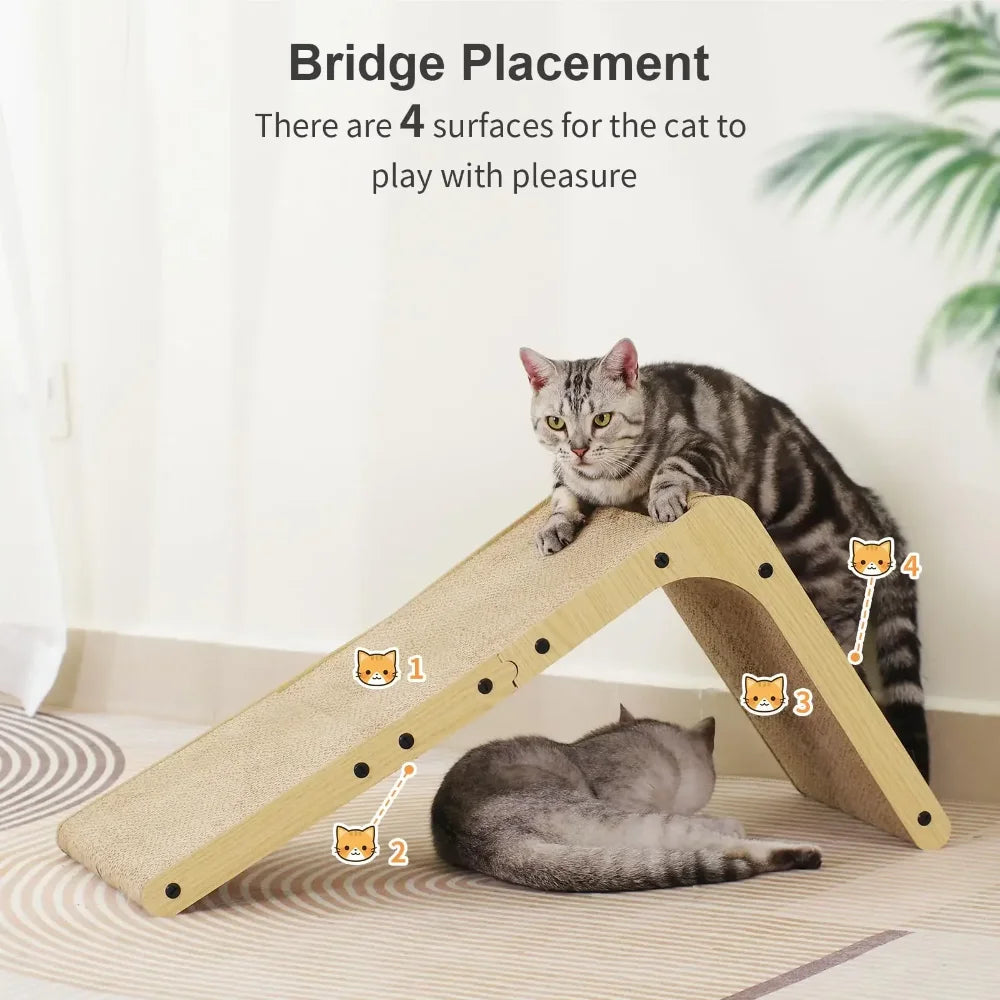 L-Shaped Cat Scratcher Board with Furniture Protection Design - Large