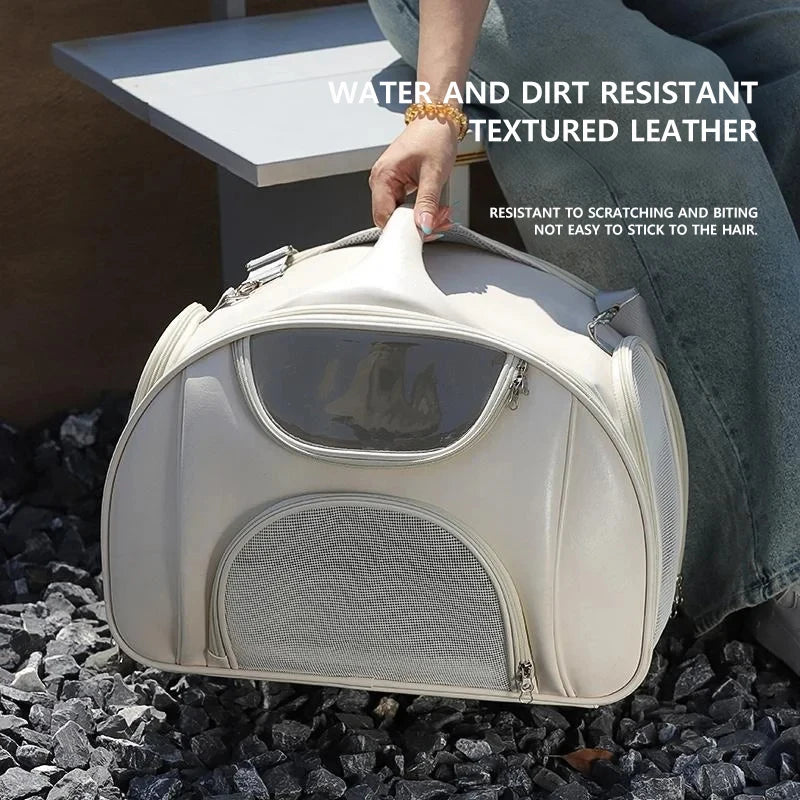 Soft Sided Expandable Pet Carrier Backpack with Ventilated Panels