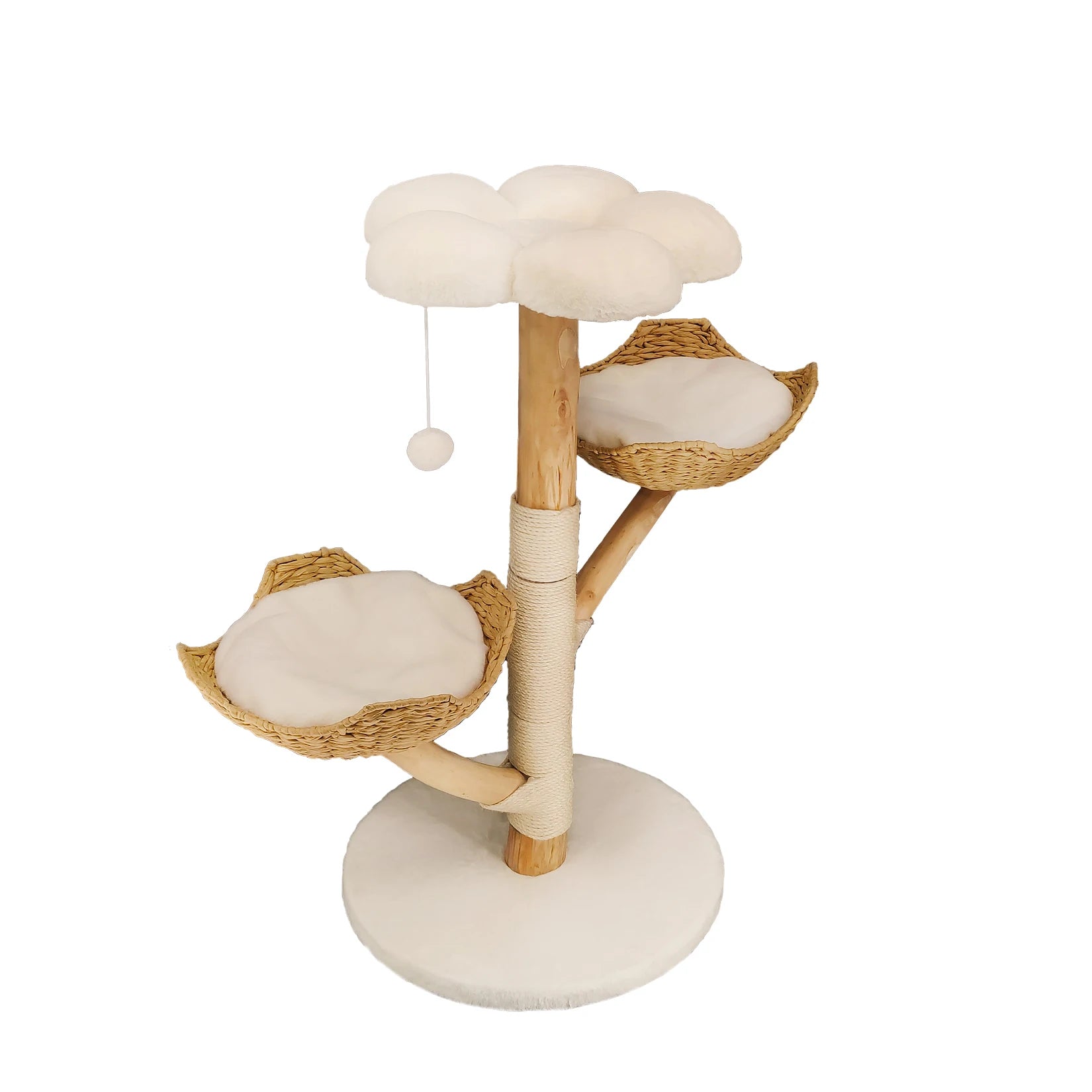 Cat Tree with Sisal Scratching Post and Removable Washable Mats