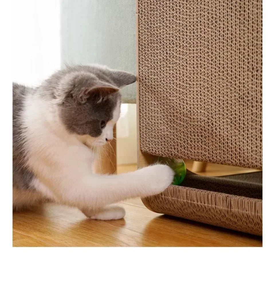 L-Shaped Cat Scratcher Board with Furniture Protection Design - Large