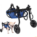 Adjustable Pet Wheelchair Cart for Dogs and Cats Lightweight Aluminum Frame Hind Leg Support, Size S (see sizing chart)