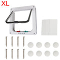 ABS Plastic Pet Door Flap with 4 Way Lock Weatherproof Seal for Cats and Small Dogs (XL: 25* 5.5*27.7cm)