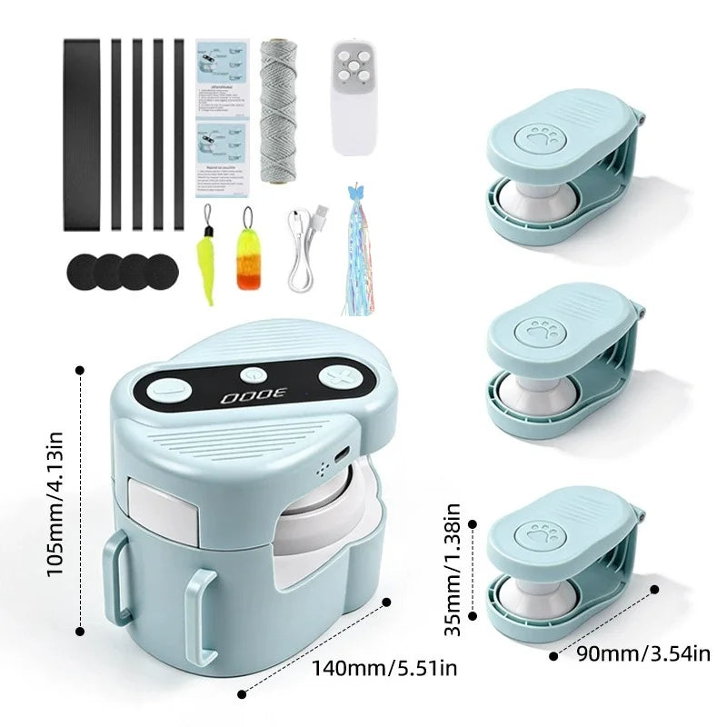 Interactive Indoor Cat Chase Toy with Remote and Adjustable Speed, Rechargeable