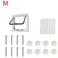 ABS Plastic Pet Door Flap with 4 Way Lock Weatherproof Seal for Cats and Small Dogs (M: 19*19.7*5.3cm)