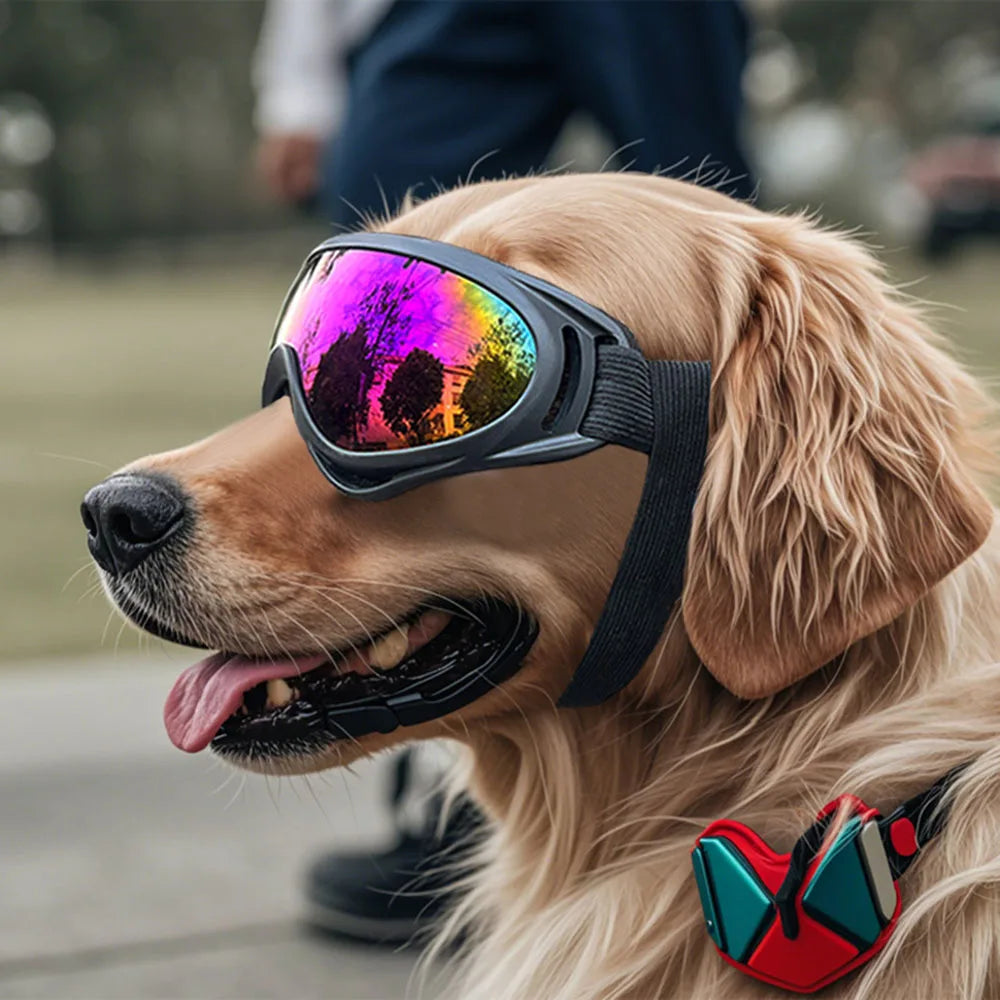 Dog Sunglasses Lightweight Adjustable Pet Goggles for Outdoor Activities