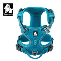 Dog Harness with Breathable Mesh Padding and reflective trim - Adjustable Lightweight Fit, Blue, size L