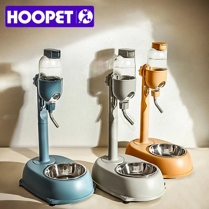 Gravity Fed Pet Water Dispenser with Hanging Bowl 500mL For Dogs and Cats (Grey)