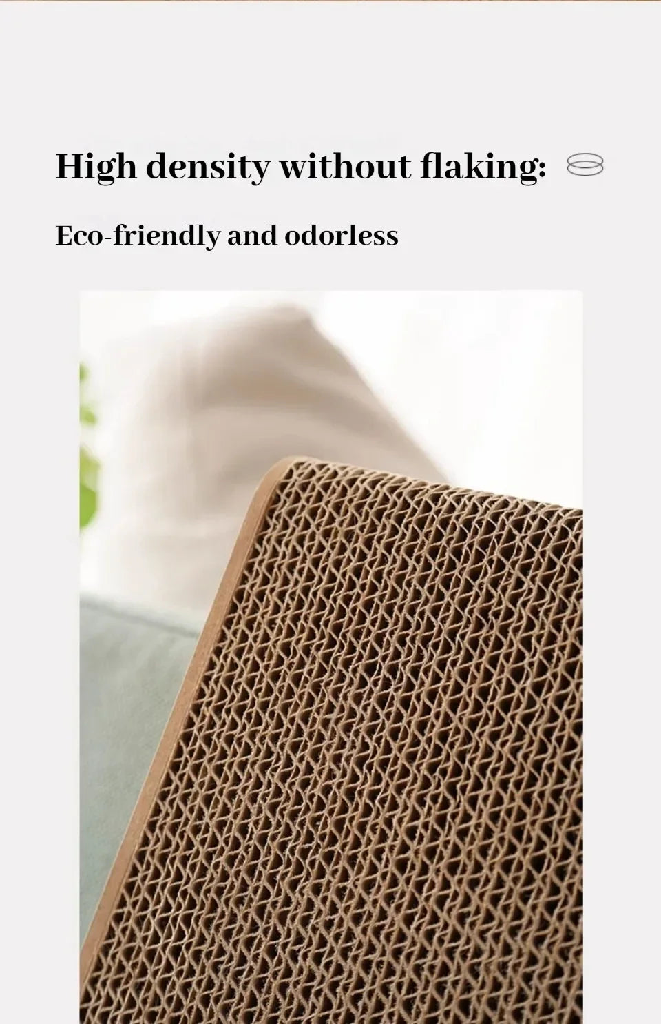 L-Shaped Cat Scratcher Board with Furniture Protection Design - Large