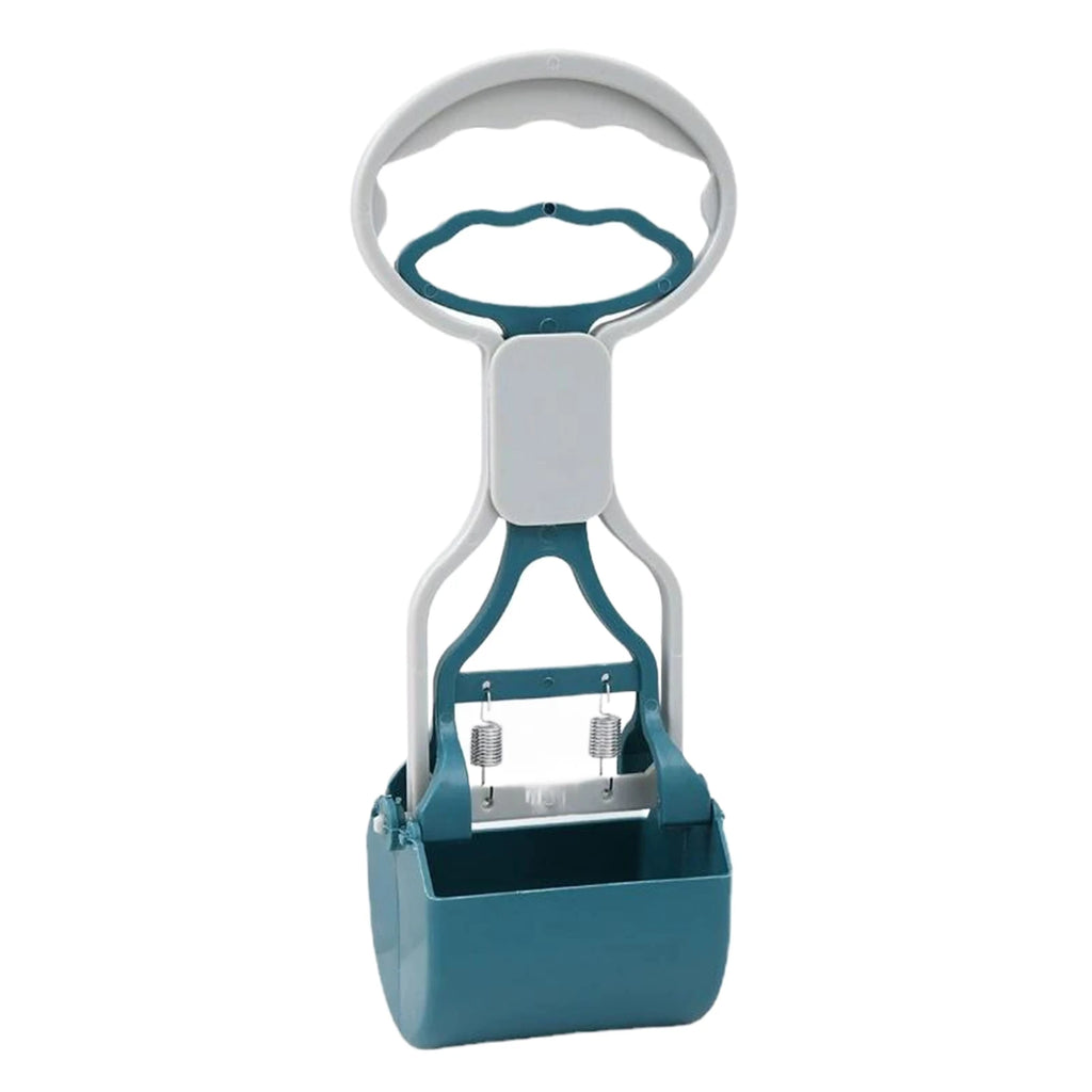 Foldable Dog Poop Scooper Long Handle Heavy Duty Jaw Clamp, Non Stick, Easy Clean