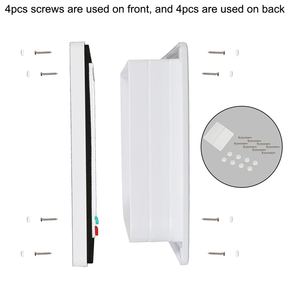 ABS Plastic Pet Door Flap with 4 Way Lock Weatherproof Seal for Cats and Small Dogs (M: 19*19.7*5.3cm)