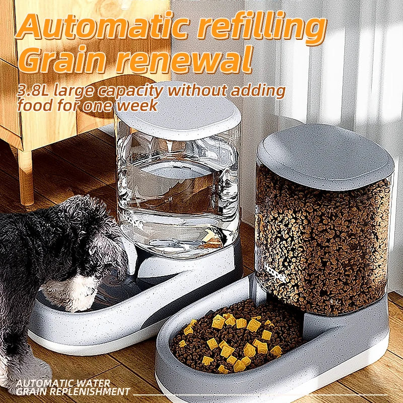 Automatic Pet Feeder Dispenser Bowl Large Capacity (3.8L)for Cats and Dogs