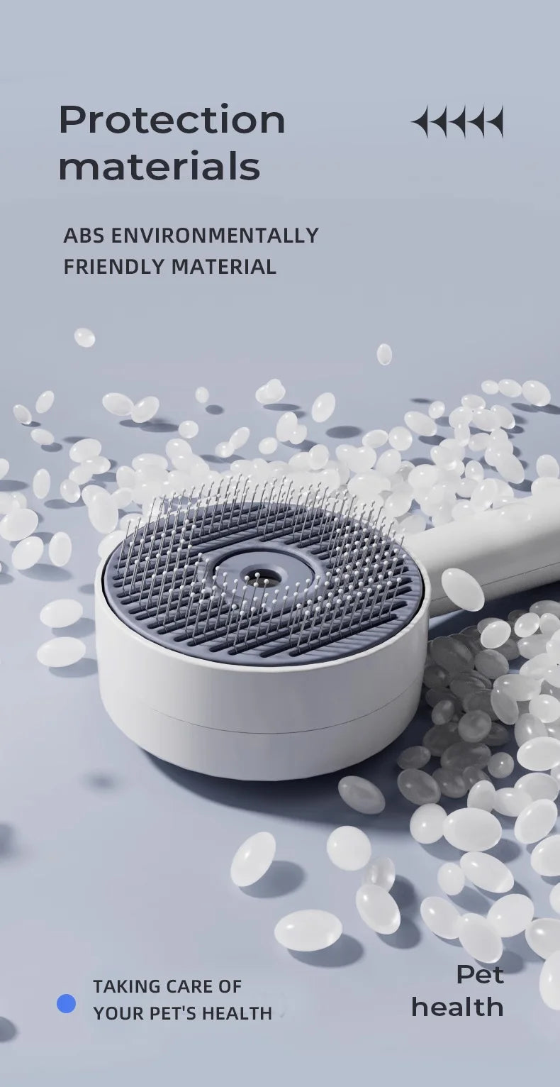 2 in 1 Spray Slicker Brush for Cats with Anti Static Mist and Deshedding Function - White